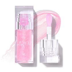 Color Changing  Hydrating Glossy Transparent Plumping Shimmer Lip Glow Oil, NEW