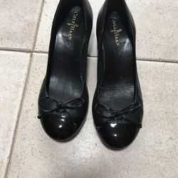 Cole Haan All Leather Patten toe wedged ballerina slip Ons