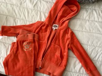 Juicy Couture XS girls jacket pants set velour