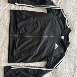 Adidas Women’s Track Jacket Black White Stripe Full Zip Size XL                                                    Authentic adidas women’s track jack