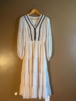 Cream Polkadot Dress