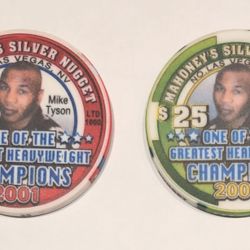 Tyson Casino Chips - Mahoneys Silver Nuggets (Set Of 2)