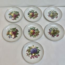 Rare Naaman Israel Porcelain Dessert/Salad/Fruit Plates Gold Trim Vintage | 7 Available | $15 Ea.