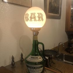 vintage handmade table lamp made from a Charles Fournier 