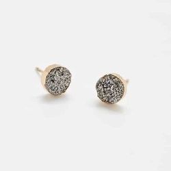 Brand New Gold Druzy Stud Earrings by Admiral Row