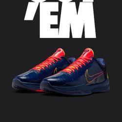 Kobe V  Caitlin Clark Size 10.5 (NO TRADES PRICE IS FIRM)