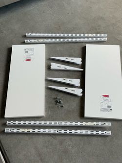 Closetmaid Wall Shelf With Brackets 2 Shelves