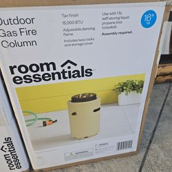 Outdoor gas fire column