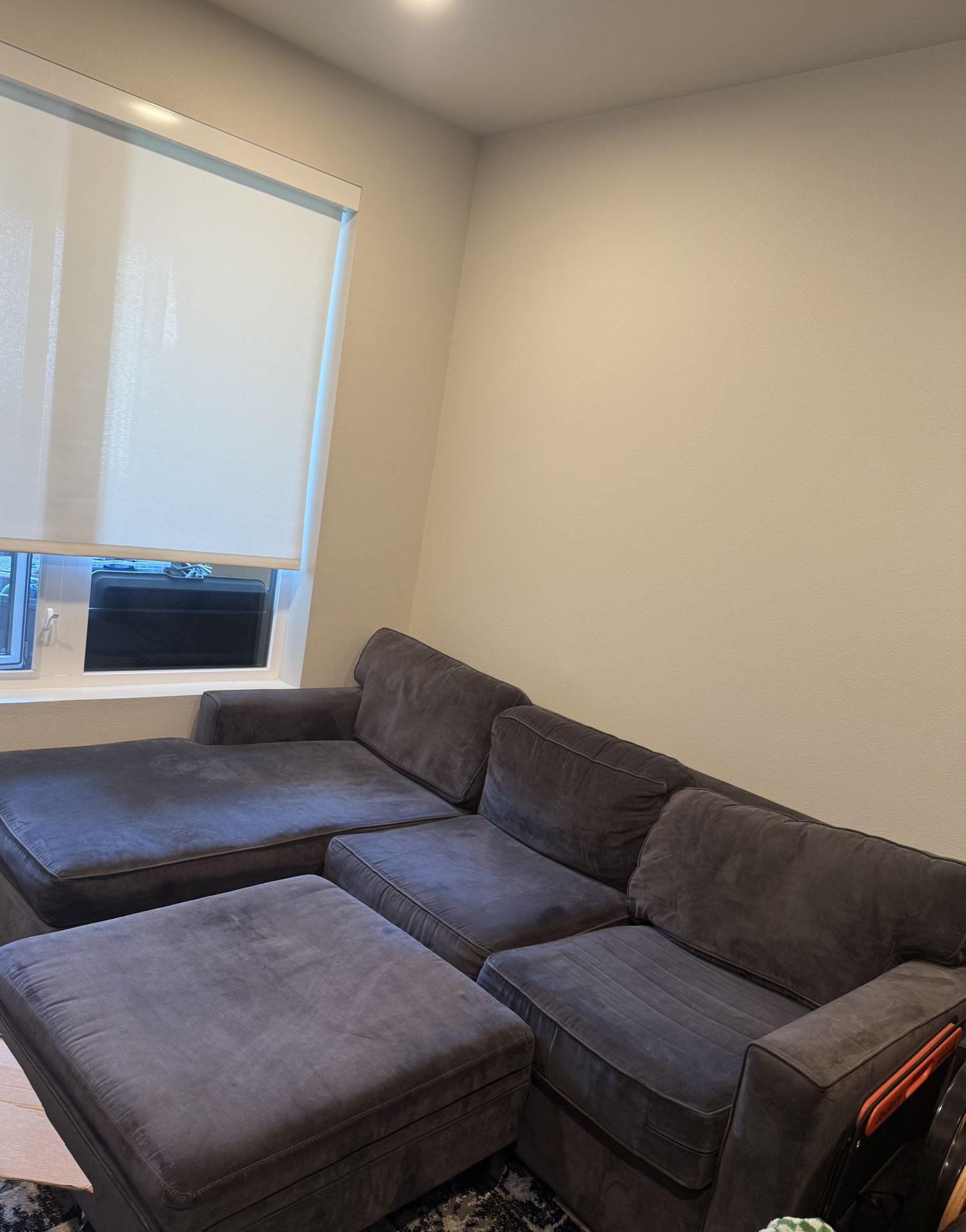 Sectional Couch And Ottoman With Storage