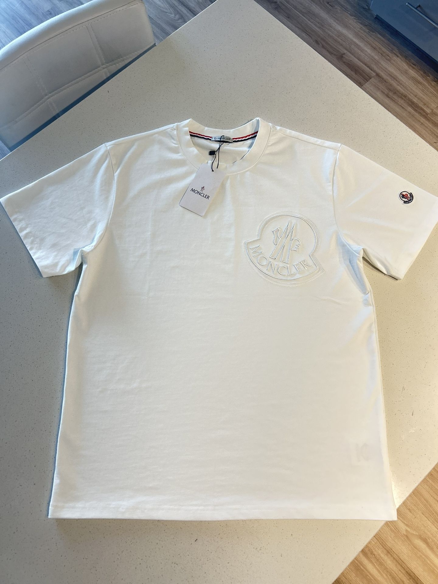 White Moncler T-shirt Small Medium Large X-Large 
