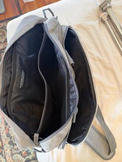 Gray laptop bag