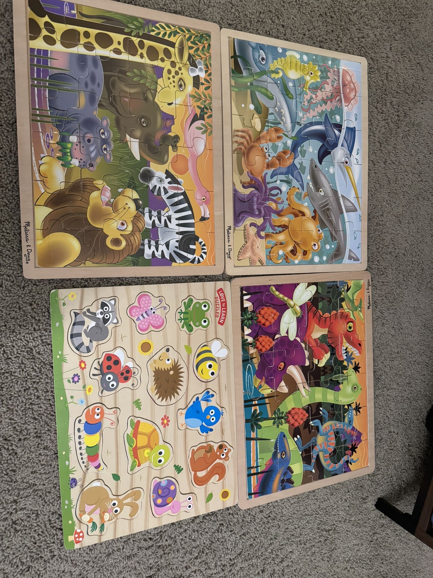 Melissa & Doug wood Puzzles