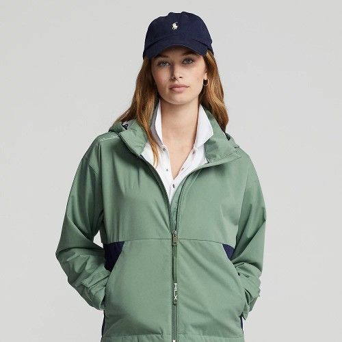RLX Ralph Lauren Golf Packable Water-Repellent Hooded Jacket M Green RETAIL $268