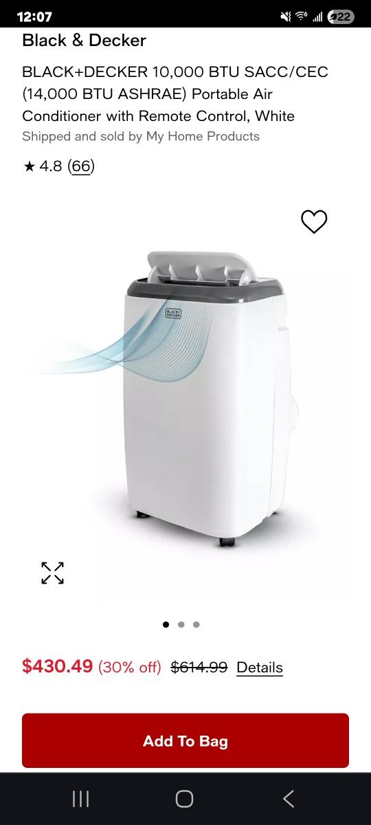 Black And Decker Portable Air Conditioner