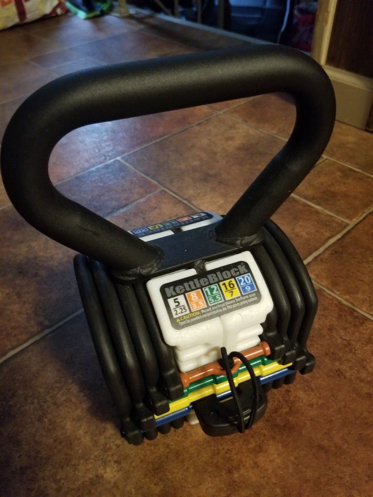 Kettle bell 5 to 20 pounds