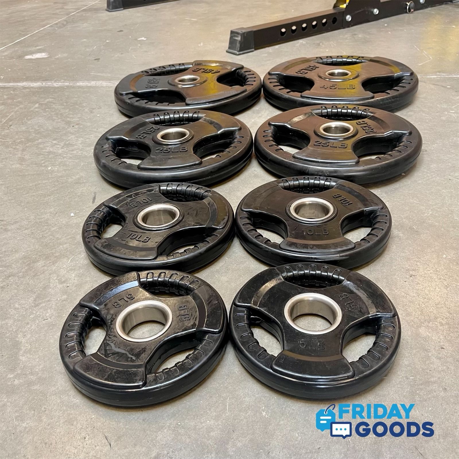 Brand New Olympic 170Lb Rubber Grip Weight Plates Home Gym