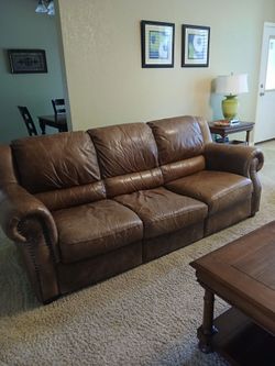 Leather Dillard's couch matching chair sold separately