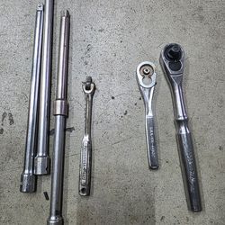 $30 all Craftsman extensions ratchet socket wrench 1/4 3/8