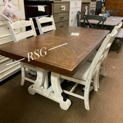 Ashley Furniture Valebeck Dining Set;Table,4-6 Chairs⭐$39 Down Payment with Financing  No Needed Credit Check2258