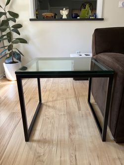 Iron & Glass End Table, Side Table