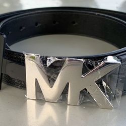 Michael Kors Signature Logo Belt w/ MK Buckle