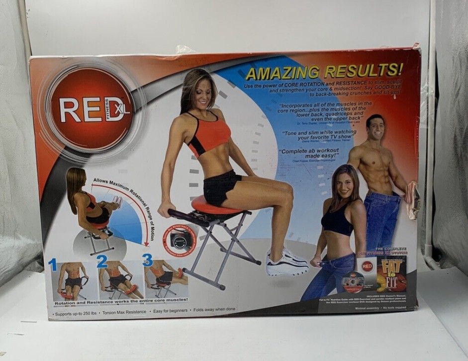 Red XL Abdominal Fitness Chair