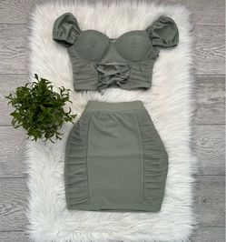 Sage skirt set (small-medium)