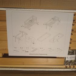 Brand New Leaf grain Bamboo Shoe Bench — Natural — Still in Box
