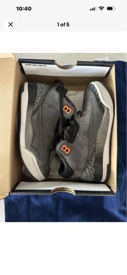 Air Jordan 3 Grey Orange Sneakers