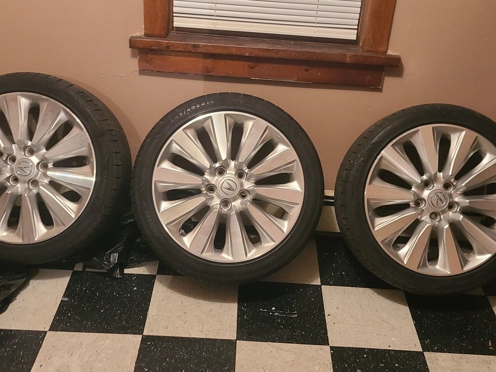 19" ACURA RIMS, TIRES, TPMS SENSORS
