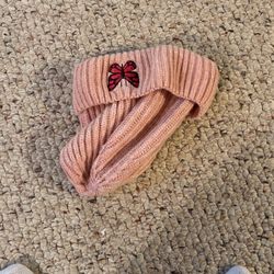 Pink Butterfly Stocking Hat