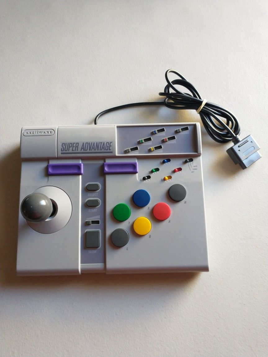 Super Advantage SNES Arcade Joystick For Super Nintendo By Asciiware