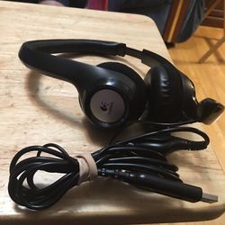 computer headset, with boom mike