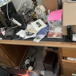 Solid Oak Desk Large Executive 