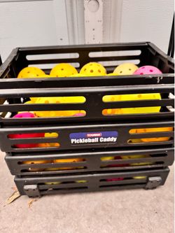 Pickleball caddy for training and not bending balls not included
