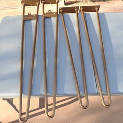 Set of Gold Hairpin Legs - for DIY Furniture Project