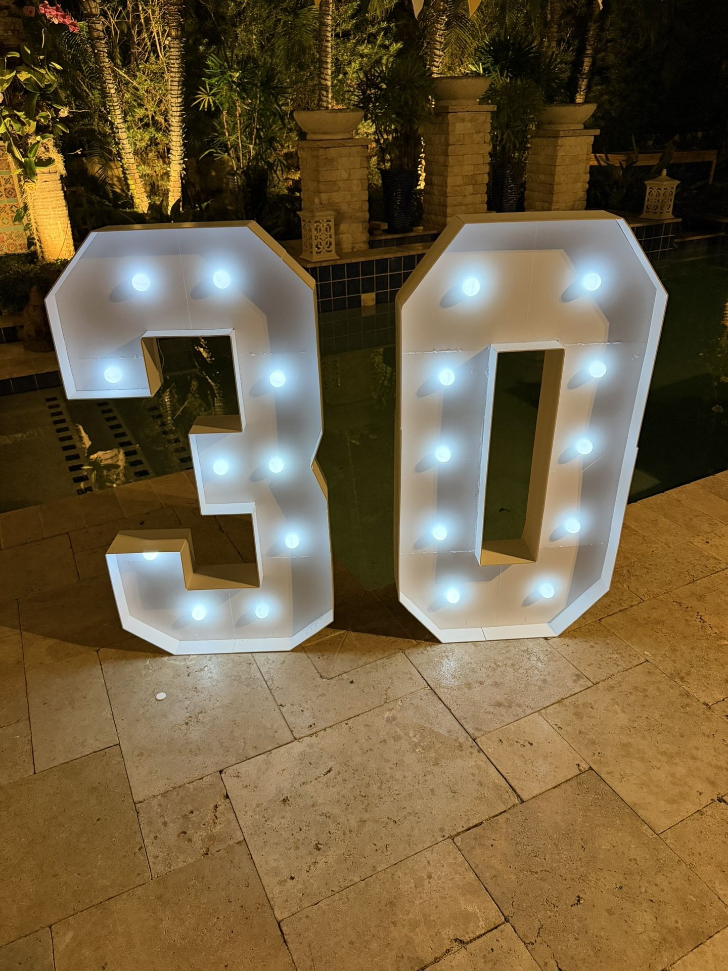 Number 30 Marquee 4 ft. Numbers