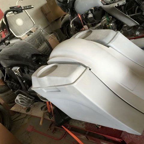 Victory Kingpin / Highball / Judge 6″ Extended Hard Saddlebags Out & Down Bags LED Rear Fender Dual Cut Out