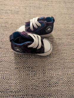 Converse baby soft shoes with fleece canvas and leather material