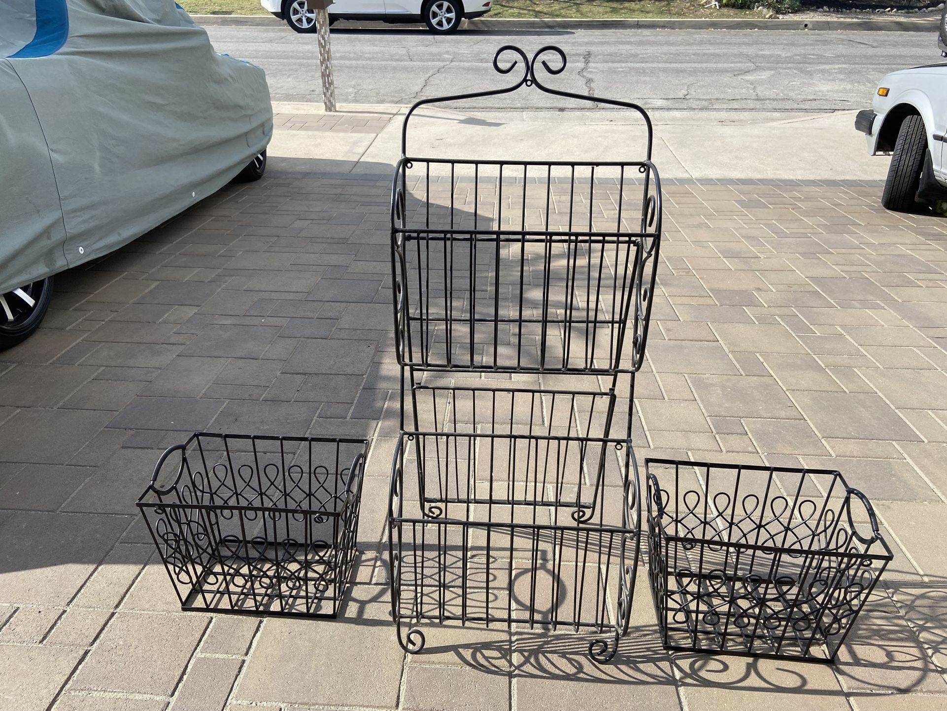 Storage Rack And Baskets