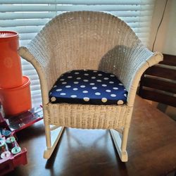 Vintage Children's Wicker Rocking Chair 