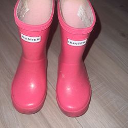 Pink Glitter Hunter Boots 