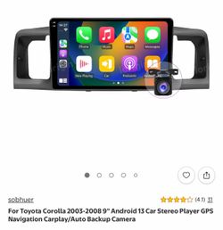 Corolla car stereo and back up camera