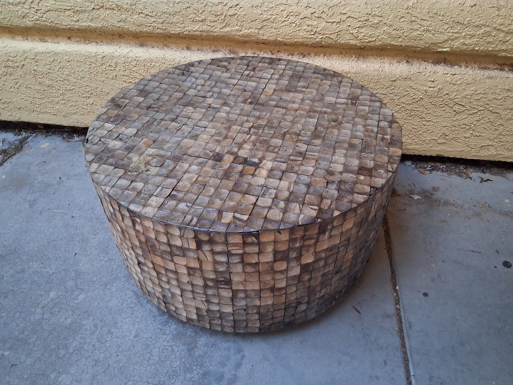 Coconut Shell Round Coffee Table