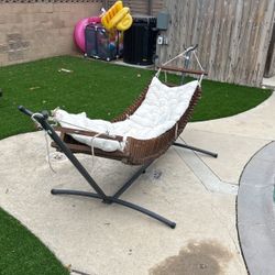 Custom Made Wood Hammock & Stand