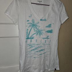 Women's Hurley v neck t shirt sz M