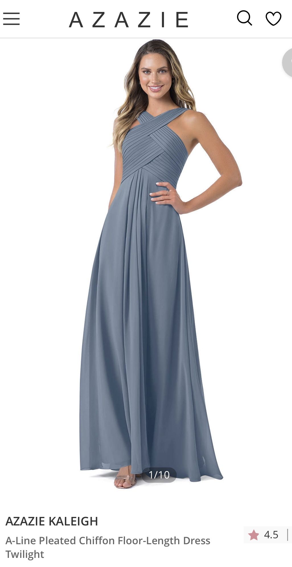 Azazie Bridesmaid Dress - Size 14 - NWT - Twilight