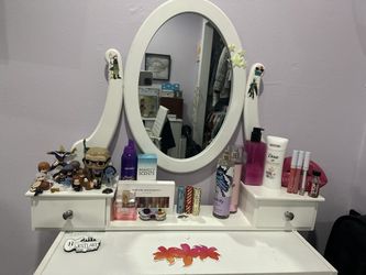 Vanity Mirror Topper with Drawers