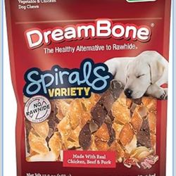 New DreamBone Spirals Variety Pack, Treat Your Dog to a Chew Made with Real Meat and Vegetables