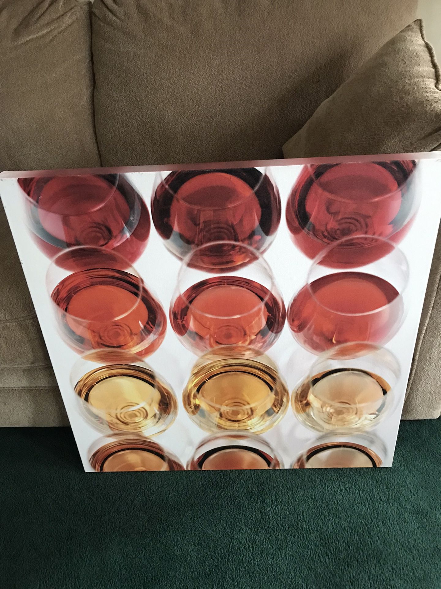 Wine Glasses  Large Canvas Picture